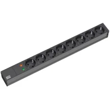 Bachmann 19'' 2m 8x Schuko H05VV-F 3G 1.50mm² prolunghe e multiple 8 presa(e) AC Nero [333.534]