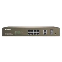 Tenda TEF1210P-8-150W switch di rete Gestito Fast Ethernet [10/100] Supporto Power over [PoE] Grigio (Tenda Web Smart 8 Ports Switch) [TEF1210P-8-150W]
