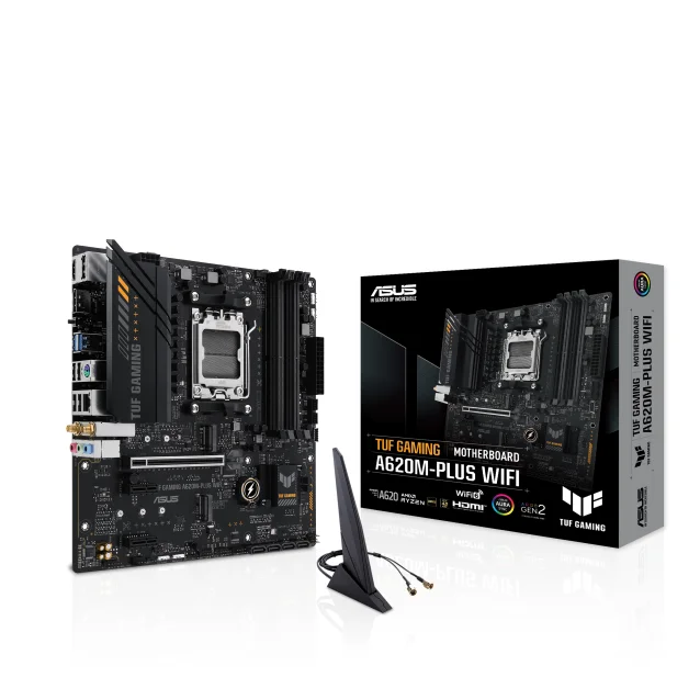 Scheda madre ASUS TUF GAMING A620M-PLUS WIFI AMD A620 Presa di corrente AM5 micro ATX [90MB1F00-M0EAY0]