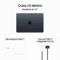 Notebook Apple MacBook Air 13'' M3 chip con core 8 CPU e 10 GPU, 8GB, 512GB SSD Mezzanotte [MRXW3T/A]