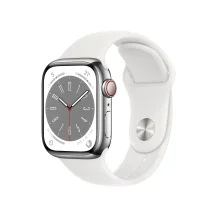 Smartwatch Apple Watch Series 8 OLED 41 mm Digitale 352 x 430 Pixel Touch screen 4G Argento Wi-Fi GPS (satellitare) [MNJ53FD/A]
