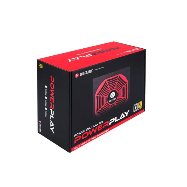 Chieftec PowerPlay alimentatore per computer 550 W 20+4 pin ATX PS/2 Nero, Rosso [GPU-550FC]