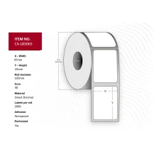 Etichette per stampante Capture CA-LB3065 etichetta Bianco (Label 47x25, Core 40, - Diameter 105 mm. Thermal print. Uncoated. Permanent. 2000 labels roll. 12 rolls box.) [CA-LB3065]