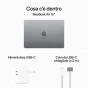 Notebook Apple MacBook Air 15'' M3 chip con core 8 CPU e 10 GPU, 8GB, 256GB SSD Grigio Siderale [MRYM3T/A]