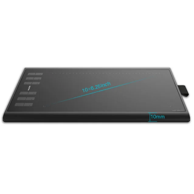 HUION H1060P tavoletta grafica Nero 5080 lpi (linee per pollice) 250 x 160 mm USB [H1060P]