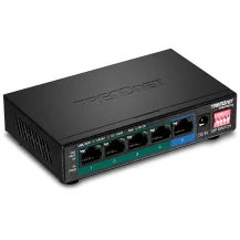 Trendnet TPE-TG51G switch di rete Gigabit Ethernet [10/100/1000] Supporto Power over [PoE] Nero (5-PORT GIGABIT POE+ SWITCH - POWER OVER ETHERNET) [TPE-TG51G]