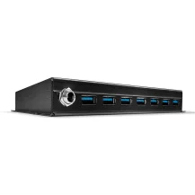 Hub USB Lindy 43128 hub di interfaccia 5000 Mbit/s Nero [43128]