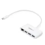 StarTech.com Hub USB 3.0 (5Gbps) a 3 porte con Gigabit Ethernet - USB-C 3x USB-A Bianco