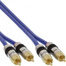 InLine 4043718108350 cavo audio 25 m 2 x RCA Blu [89725P]