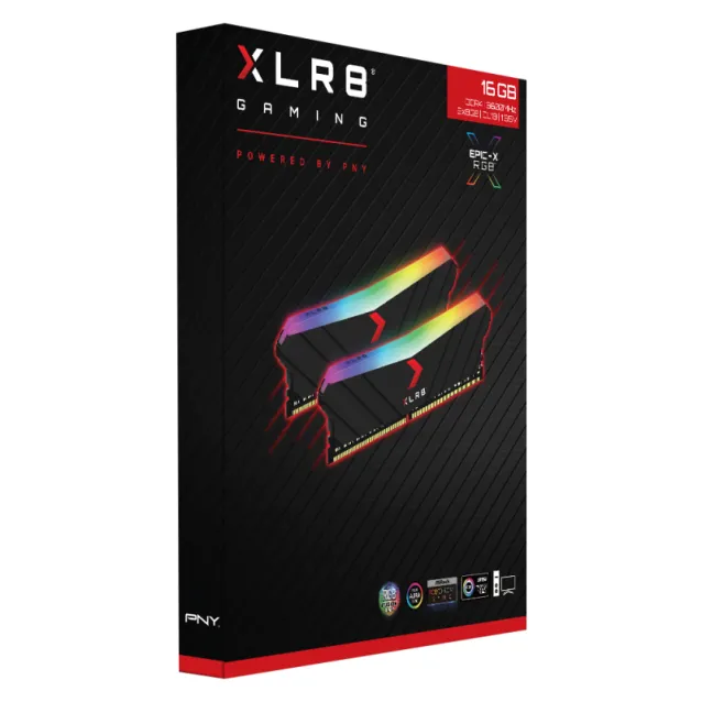 PNY XLR8 Gaming EPIC-X RGB memoria 16 GB 2 x 8 DDR4 3600 MHz [MD16GK2D4360018XRGB]