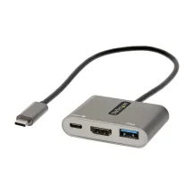 StarTech.com Adattatore multiporta USB C - USB-C a HDMI 4K 100W PD Pass-Through Hub 3.0 5Gbps (1xType-C/1xA) Mini Dock da Viaggio Docking Station Portatile per Laptop [CDP2HDUACP2]