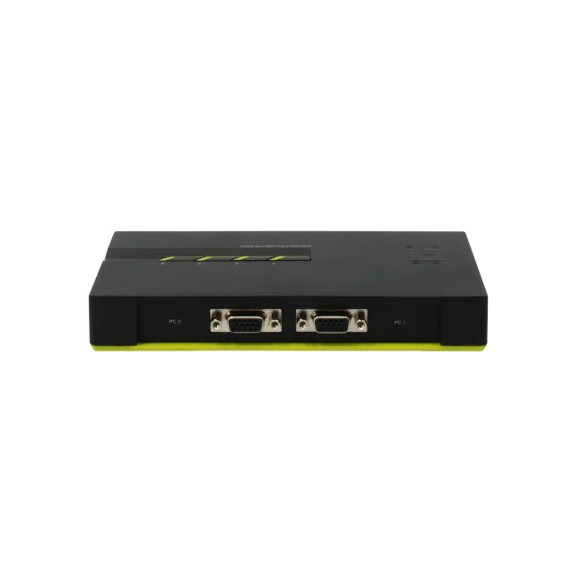 LevelOne KVM-0422 switch per keyboard-video-mouse (kvm) Nero, Verde [KVM-0422]
