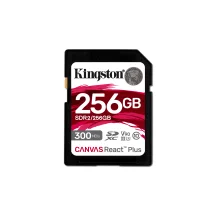 Memoria flash Kingston Technology 256GB Canvas React Plus SDXC UHS-II 300R/260W U3 V90 for Full HD/4K/8K [SDR2/256GB]