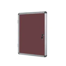 Bi-Office VT630105150 bacheca per annunci Bacheca fissa Alluminio, Rosso Feltro (Bi-Office Enclore Red Felt Lockable Noticeboard Display Case 9 x A4 720x981mm - DD) [VT630105150]