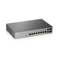 Switch di rete Zyxel GS1350-12HP Gestito L2 Gigabit Ethernet [10/100/1000] Supporto Power over [PoE] Grigio (GS1350-12HP 12 Port managed CCTV PoE switch long range 130W [1 year NCC Pro pack license bundled]) [GS1350-12HP-GB0101F]