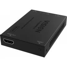 Vision TC-HDMIIPRX/V2 moltiplicatore AV Ricevitore Nero (VISION HDMI-over-IP Receiver - LIFETIME WARRANTY receiver only, transmitter needs to be purchased separately One-to-One or One-to-Many Plug and play IR pass-though If just one [TC-HDMIIPRX/V2]