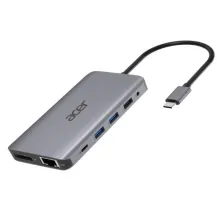 Acer HP.DSCAB.009 replicatore di porte e docking station per laptop Cablato USB 3.2 Gen 1 (3.1 1) Type-C Argento [HP.DSCAB.009]