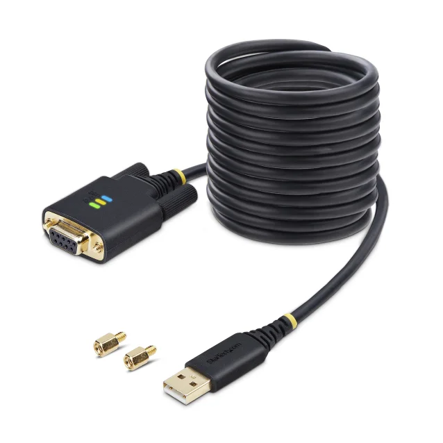 StarTech.com 1P10FFCN-USB-SERIAL cavo seriale Nero 3 m USB tipo A DB-9 (USB TO SERIAL DCE CABLE - NULL MODEM ADAPTER) [1P10FFCN-USB-SERIAL]