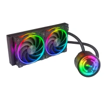 Ventola per PC Akasa SOHO 240 Processore Raffreddatore di liquidi tutto in uno 12 cm Nero 1 pz (Akasa Dusk Edition Dual Radiator Liquid CPU Cooler with Addressable RGB) [AK-LC4003HP01]