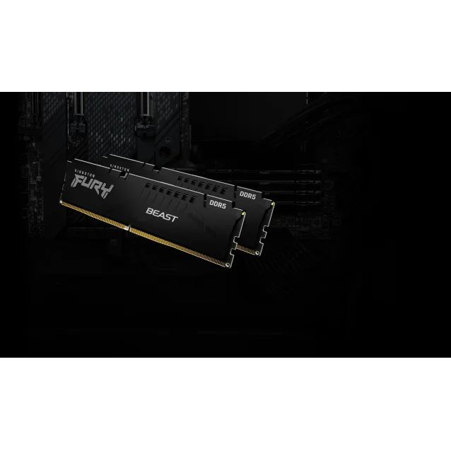 Memoria Kingston Technology FURY 16 GB 6000 MT/s DDR5 CL40 DIMM (Kit da 2) Beast Black [KF560C40BBK2-16]
