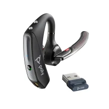 Cuffia con microfono POLY Voyager 5200 Auricolare Wireless A clip Car/Home office Bluetooth Base di ricarica Nero (POLY VOYAGER 5200UC HEADSET,OVER-EAR EARPLUG) [206110-102]