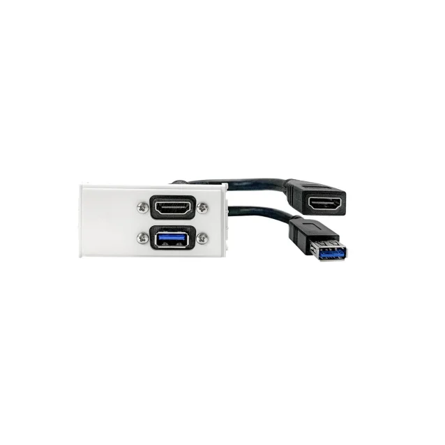 Vivolink WI221261 presa energia HDMI + USB A Bianco (Wall HDMI, USB3.0 inc - Thorsmann wall box Warranty: 12M) [WI221261]