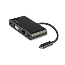 StarTech.com Adattatore Multiporta USB-C a VGA - Ricarica via Power Delivery (60W) USB 3.0 Gbe per Mac, Windows, Chrome OS [DKT30CVAGPD]