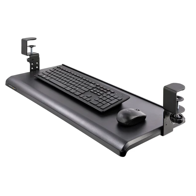 StarTech.com Porta tastiera estraibile per scrivania - Ripiano scorrevole  sotto scrivania per tastiera PC - Mensola ergonomica con tappetino per  mouse e poggiapolsi 255x670mm- Supporto regolabile in altezza  Inclinabile/orientabile KBTRAYADJ2 - Galagross