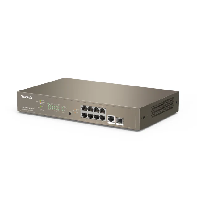 Tenda TEG5310P-8-150W switch di rete Gestito L3 Gigabit Ethernet (10/100/1000) Supporto Power over (PoE) 1U Grigio [NT-TEG5310P-150]