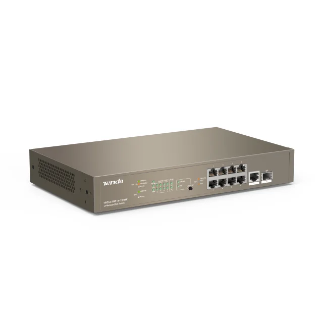 Tenda TEG5310P-8-150W switch di rete Gestito L3 Gigabit Ethernet (10/100/1000) Supporto Power over (PoE) 1U Grigio [NT-TEG5310P-150]