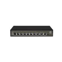 LevelOne FGP-1031 network switch Unmanaged Gigabit Ethernet (10/100/1000) Power over Ethernet (PoE) Black