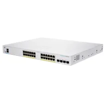 Cisco CBS250-24P-4G-UK switch di rete Gestito L2/L3 Gigabit Ethernet [10/100/1000] Supporto Power over [PoE] Argento (CBS250 Smart 24 port GE PoE 4x1G SFP) [CBS250-24P-4G-UK]