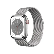 Smartwatch Apple Watch Series 8 GPS + Cellular 41mm Cassa in Acciaio Inossidabile color Argento con Milanese Loop [MNJ83TY/A]
