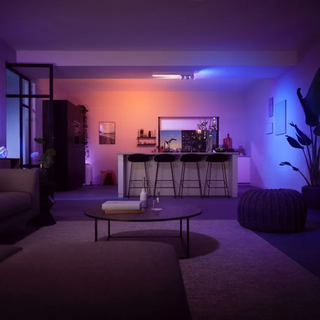 Philips by Signify Hue White and Color ambiance Centris Plafoniera Smart (3 punti luce GU10 + LED Integrato) Bianca in Alluminio [50609/31/P7]