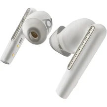 Cuffia con microfono POLY Auricolari bianco sabbia Voyager Free 60 UC + Adattatore BT700 USB-C Custodia per ricarica di base [7Y8L4AA]