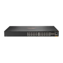 Switch di rete Hewlett Packard Enterprise Aruba 6200F 24G Class4 PoE 4SFP+ 370W Gestito L3 Gigabit Ethernet (10/100/1000) Supporto Power over (PoE) 1U Nero [JL725A#ABB]