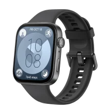 Smartwatch Huawei WATCH Fit 3, Display AMOLED da 1.82, Design ultra sottile, Monitoraggio completo del fitness, salute 24h, CompatibilitÃ  con iOS e Android, Durata della batteria fino a 10 giorni, Chiamate Bluetooth, Black Fluoroelastomero (Huawei Solo [55020CEC]