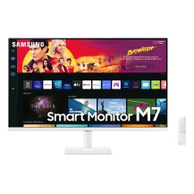 Samsung S32BM701UP LED display 81,3 cm [32] 3840 x 2160 Pixel 4K Ultra HD LCD Bianco (Samsung 32? M70B UHD, USB-C White Smart Monitor with Speakers & Remote) [LS32BM701UPXXU]