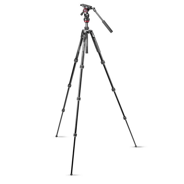 Manfrotto MVKBFRT-LIVE treppiede Fotocamere digitali/film 3 gamba/gambe Nero, Rosso, Argento [MVKBFRT-LIVE]