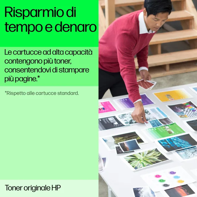 HP Cartuccia toner ciano originale LaserJet 415X ad alta capacità [W2031X]