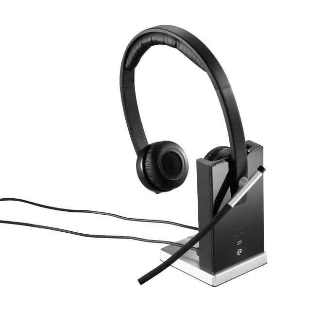 Cuffia con microfono Logitech Wireless Headset Dual H820e Auricolare A Padiglione Ufficio Nero [981-000517]
