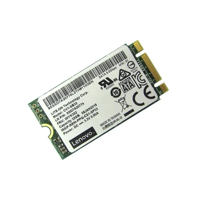 SSD Lenovo 7N47A00129 drives allo stato solido M.2 32 GB Serial ATA III MLC [7N47A00129]