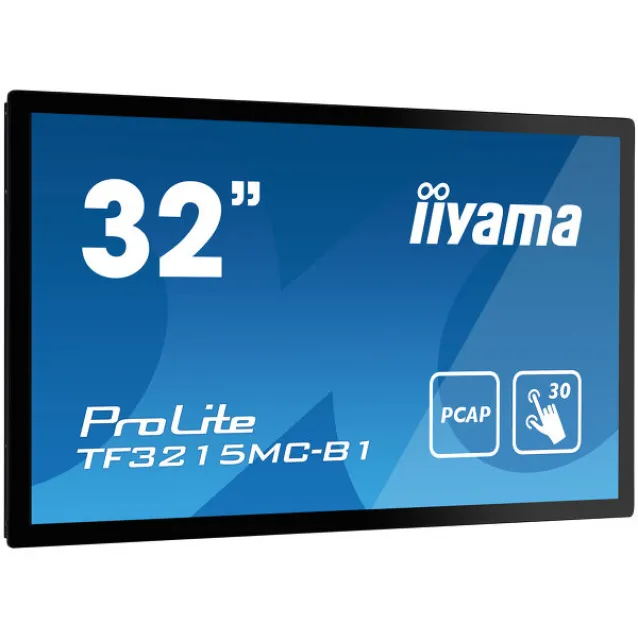 iiyama ProLite TF3215MC-B1 Monitor PC 81,3 cm [32] 1920 x 1080 Pixel Full HD LED Touch screen Chiosco Nero (iiyama - PROLITE Open Frame PCAP 30 point touch equipped with a foam seal finish for seamless integration) [TF3215MC-B1]