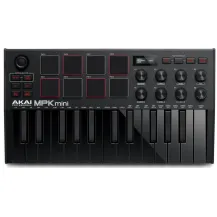 Akai MPK Mini MK3 tastiera MIDI 25 chiavi USB Nero, Rosso [MPKMINI3B]