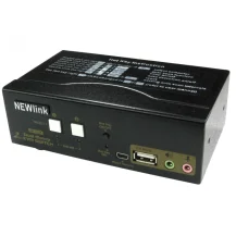 Cables Direct NLKVMHDMI-22DBL switch per keyboard-video-mouse [kvm] Nero (2 Port Dual Screen HDMI KVM Switch 4K@60Hz) [NLKVMHDMI-22DBL]