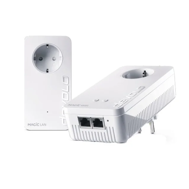Powerline Devolo Magic 2 WiFi 6 Starter Kit 2400 Mbit/s Collegamento ethernet LAN Wi-Fi Bianco 1 pz [08822]