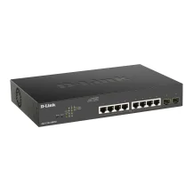 Switch di rete D-Link DGS 1100-10MPV2 - smart 8 x 10/100/1000 [PoE] + 2 Gigabit SFP desktop, rack-mountable PoE [130 W] [DGS-1100-10MPV2/B]