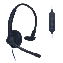 Cuffia con microfono JPL Commander-1 V2 Auricolare Cablato A Padiglione Ufficio USB tipo Nero, Blu (JPL COMMANDER 1 USBA&C MONAURAL HEADSET) [575-344-003]