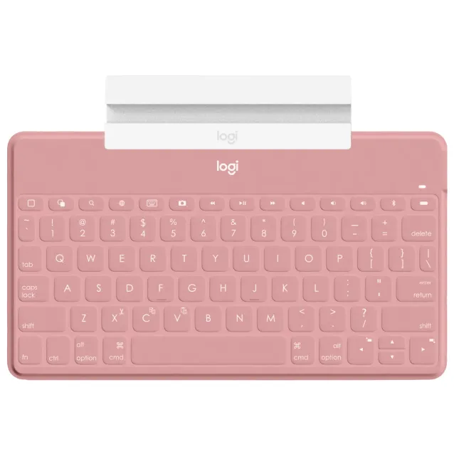 Logitech Keys-To-Go Tastiera Bluetooth, Sottile e Leggera, per iPhone, iPad, Apple TV tutti i dispositivi iOS. Rosa [920-010041]