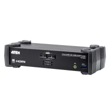 ATEN 2-Port USB 3.0 4K HDMI KVMP™ Switch with Audio Mixer Mode